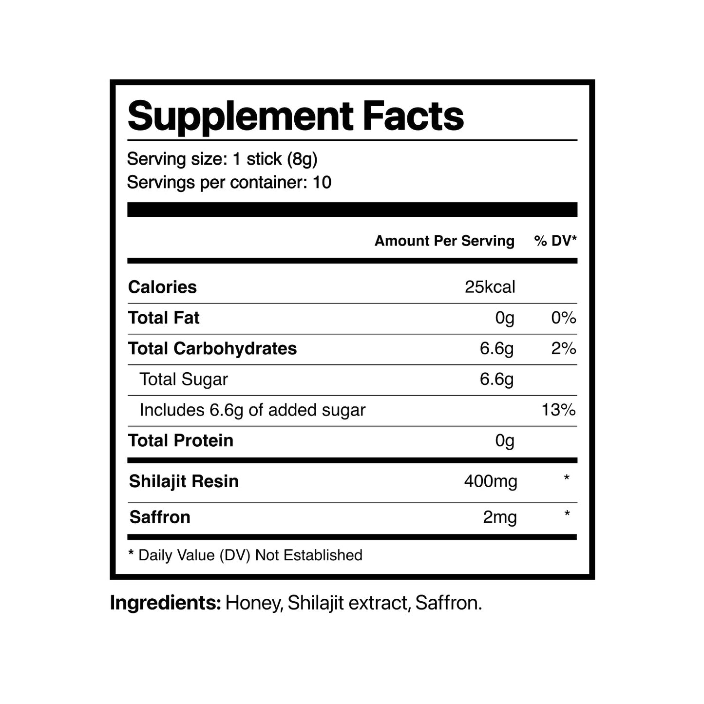 True Nutra Pure Himalayan Shilajit Honey Sticks with Raw Organic Honey Fulvic Acid 85+ Essential Minerals Fast Absorbing Long Lasting 10 Sticks